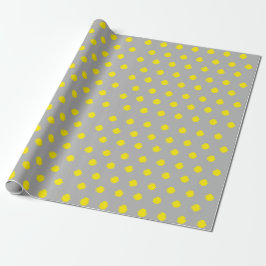 Sunny Splatter Polka Dot Pattern Cadeaupapier