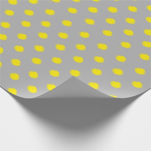 Sunny Splatter Polka Dot Pattern Cadeaupapier (Hoek)