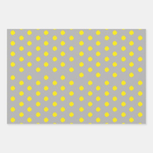 Sunny Splatter Polka Dot Pattern Inpakpapier Vel (Voorkant)