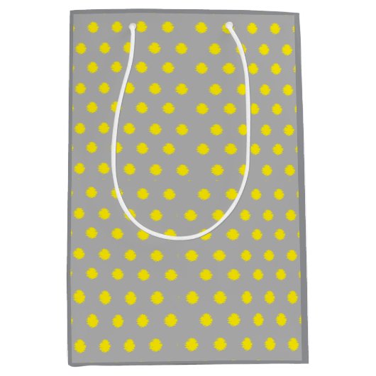 Sunny Splatter Polka Dot Pattern Medium Cadeauzakje (Voorkant)