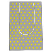 Sunny Splatter Polka Dot Pattern Medium Cadeauzakje (Achterkant)