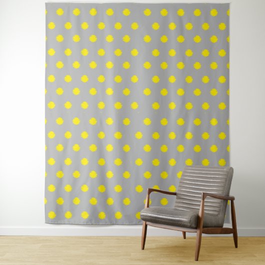 Sunny Splatter Polka Dot Pattern Wandkleed (In situ)