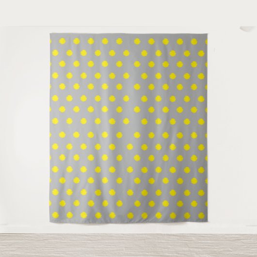 Sunny Splatter Polka Dot Pattern Wandkleed (Voorkant)