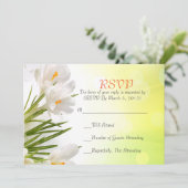Sunny Spring White Iris RSVP-kaart Kaart (Staand voorkant)