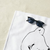 Sunny Strides, Black and White Dogs Strandlaken (In situ)