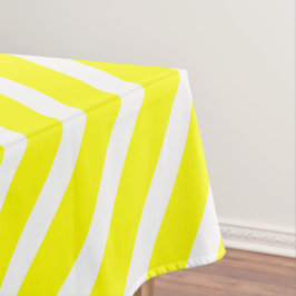 Sunny Stripes | Modern geel en wit gestreept Tafelkleed
