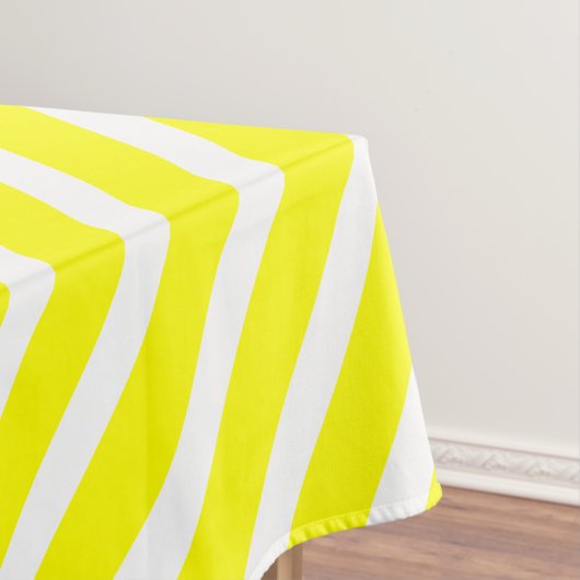 Sunny Stripes | Modern geel en wit gestreept Tafelkleed (Voorbeeld)