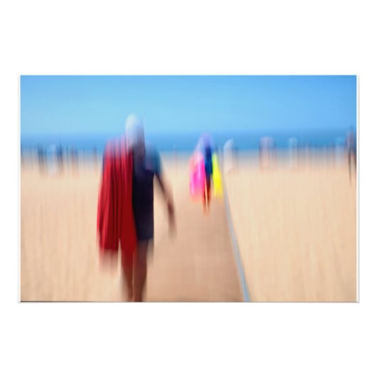 Sunny Summer Beach colourful Ocean Sun Summer Sea  Foto Afdruk (Voorkant)