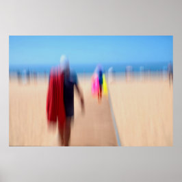 Sunny Summer Beach kleurrijke Ocean Sun Summer Zee Poster