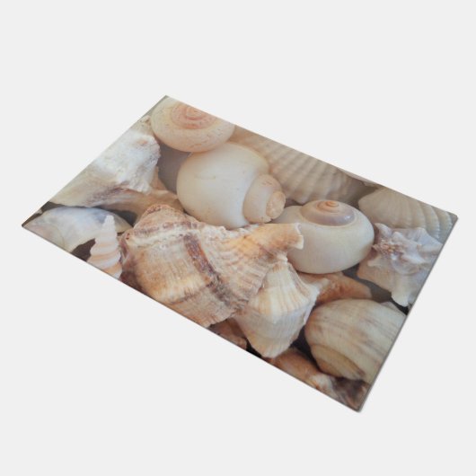 Sunny Summer Exotic Tropical Romantic Sea Shells Deurmat (Schuin)