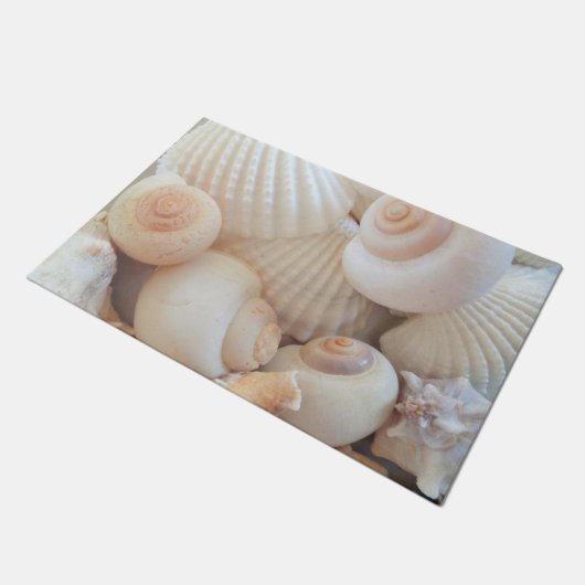 Sunny Summer Exotic Tropical Romantic Sea Shells Deurmat (Schuin)