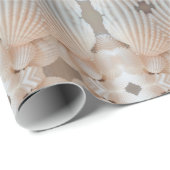 Sunny Summer Sea Shells Romantic, Exotic Tropical Cadeaupapier (Rol Hoek)