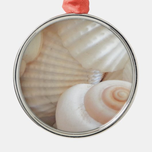 Sunny Summer Seashells Collectie Metalen Ornament (Voorkant)