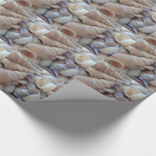 Sunny Summer Seashells. Romantisch, exotisch tropi Cadeaupapier (Hoek)