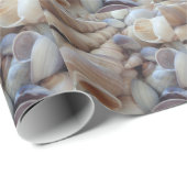 Sunny Summer Seashells. Romantisch, exotisch tropi Cadeaupapier (Rol Hoek)