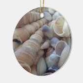 Sunny Summer Seashells. Romantisch, exotisch tropi Keramisch Ornament (Links)