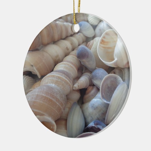 Sunny Summer Seashells. Romantisch, exotisch tropi Keramisch Ornament (Links)
