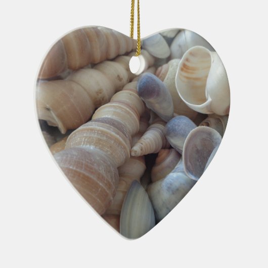 Sunny Summer Seashells. Romantisch, exotisch tropi Keramisch Ornament (Rechts)
