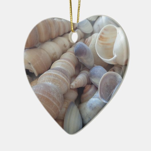 Sunny Summer Seashells. Romantisch, exotisch tropi Keramisch Ornament (Links)