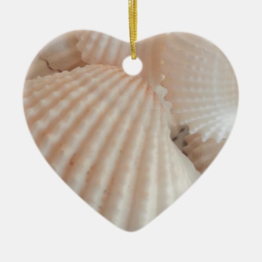 Sunny Summer Seashells. Romantisch, exotisch tropi Keramisch Ornament (Voorkant)