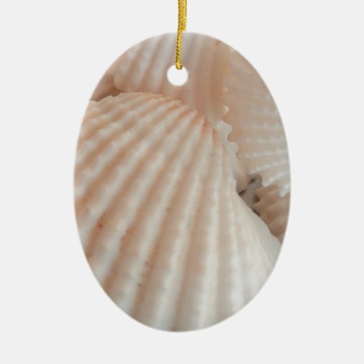 Sunny Summer Seashells. Romantisch, exotisch tropi Keramisch Ornament (Voorkant)