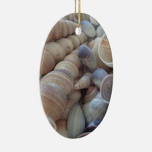 Sunny Summer Seashells. Romantisch, exotisch tropi Keramisch Ornament (Rechts)