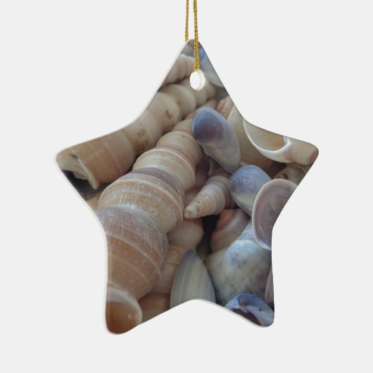 Sunny Summer Seashells. Romantisch, exotisch tropi Keramisch Ornament (Rechts)