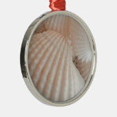 Sunny Summer Seashells. Romantisch, exotisch tropi Metalen Ornament (Rechts)