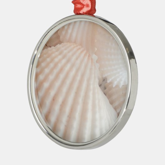 Sunny Summer Seashells. Romantisch, exotisch tropi Metalen Ornament (Links)