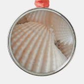 Sunny Summer Seashells. Romantisch, exotisch tropi Metalen Ornament (Voorkant)
