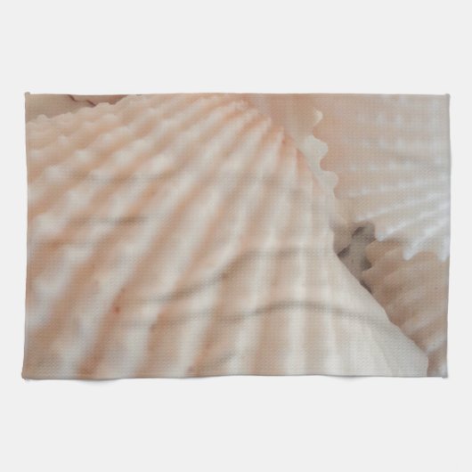 Sunny Summer Seashells. Romantisch, exotisch tropi Theedoek (Horizontaal)