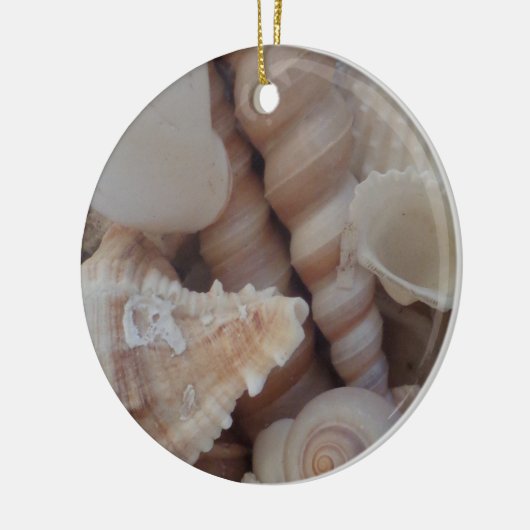 Sunny Summer Seashells, Zee Shell Beach Love Keramisch Ornament (Links)