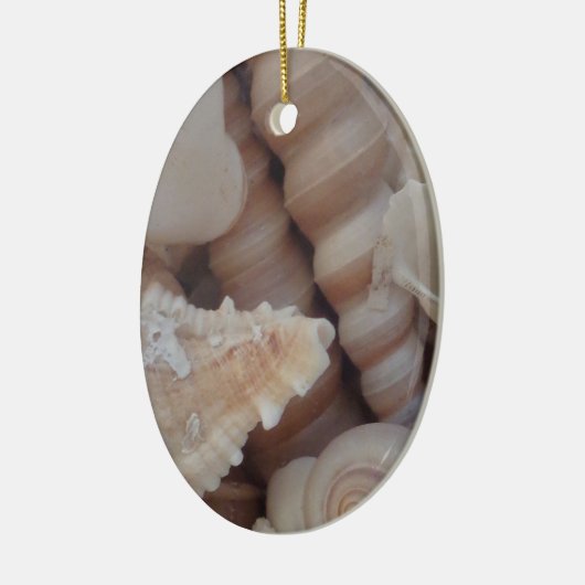 Sunny Summer Seashells, Zee Shell Beach Love Keramisch Ornament (Links)