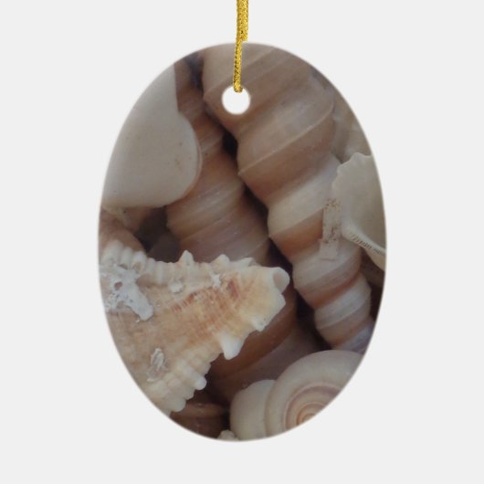 Sunny Summer Seashells, Zee Shell Beach Love Keramisch Ornament (Voorkant)
