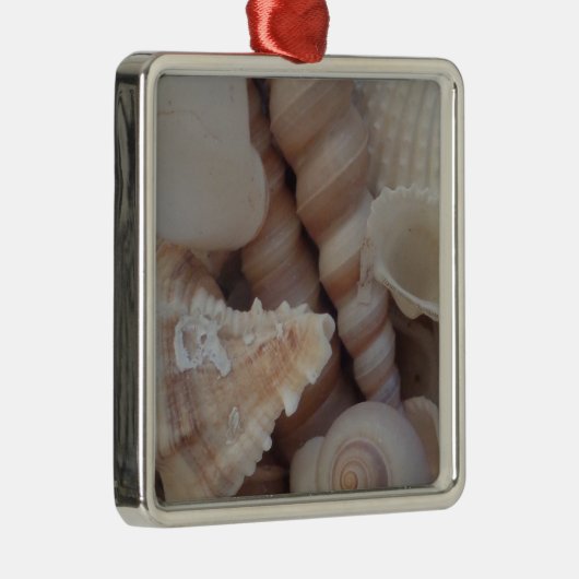 Sunny Summer Seashells, Zee Shell Beach Love Metalen Ornament (Rechts)