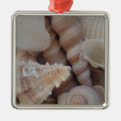 Sunny Summer Seashells, Zee Shell Beach Love Metalen Ornament (Voorkant)