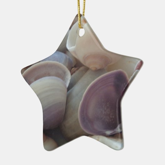 Sunny Summer Seashells, Zee Shell Beach Ocean Keramisch Ornament (Links)