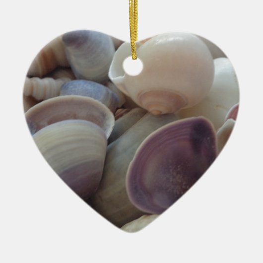 Sunny Summer Seashells, Zee Shell Beach Ocean Keramisch Ornament (Voorkant)