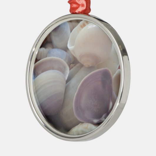 Sunny Summer Seashells, Zee Shell Beach Ocean Metalen Ornament (Links)