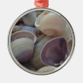 Sunny Summer Seashells, Zee Shell Beach Ocean Metalen Ornament (Voorkant)