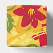 Sunny Summer Yellow Floral Cube Favor Box Bedankdoosjes (Bovenkant)