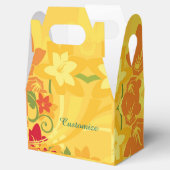Sunny Summer Yellow Floral Gable Favor Box Bedankdoosjes (Geopend)