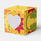 Sunny Summer Yellow Floral Heart Favor Box Bedankdoosjes (Voorkant Zijde)