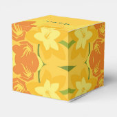 Sunny Summer Yellow Floral Heart Favor Box Bedankdoosjes (Achterkant)