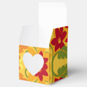 Sunny Summer Yellow Floral Heart Favor Box Bedankdoosjes (Geopend)