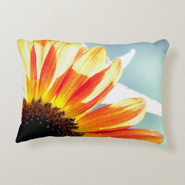 Sunny Sunflower Accent Pillow Decoratief Kussen (Achterkant)