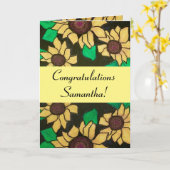 Sunny Sunflower Afstuderen Gefeliciteerd Geel Kaart (Gele Bloem)