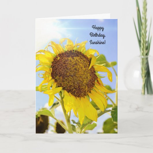 Sunny Sunflower Birthday Sunshine Card Kaart (Voorkant)