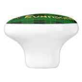 Sunny Sunflower Bouquet op Green Pset Keramische Knop (Zijkant)