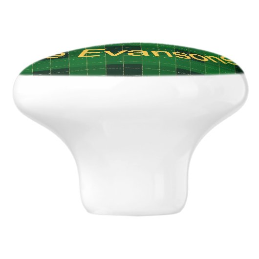 Sunny Sunflower Bouquet op Green Pset Keramische Knop (Zijkant)